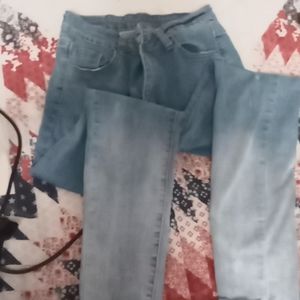 Vintace spirit jeans, bleached, ripped, size 30